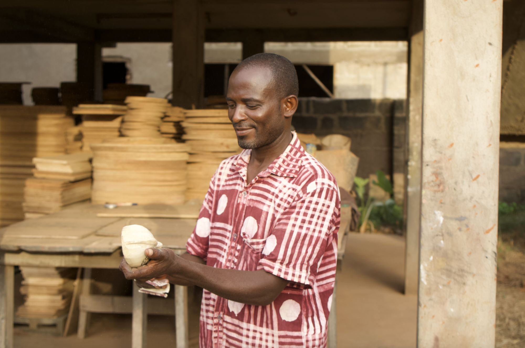 Daniel received a Kiva loan to fund his artisan business.