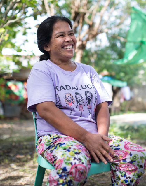 Teofila, a small business owner in the Philippines, worked with NWTF for a Kiva loan of $275 to buy spare parts and materials for her Transportation business.