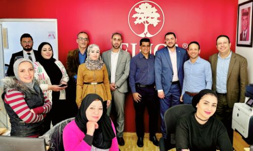 Kiva CEO Vishal Ghotge met with the team at a branch office during his visit to Lending Partner FINCA Jordan.