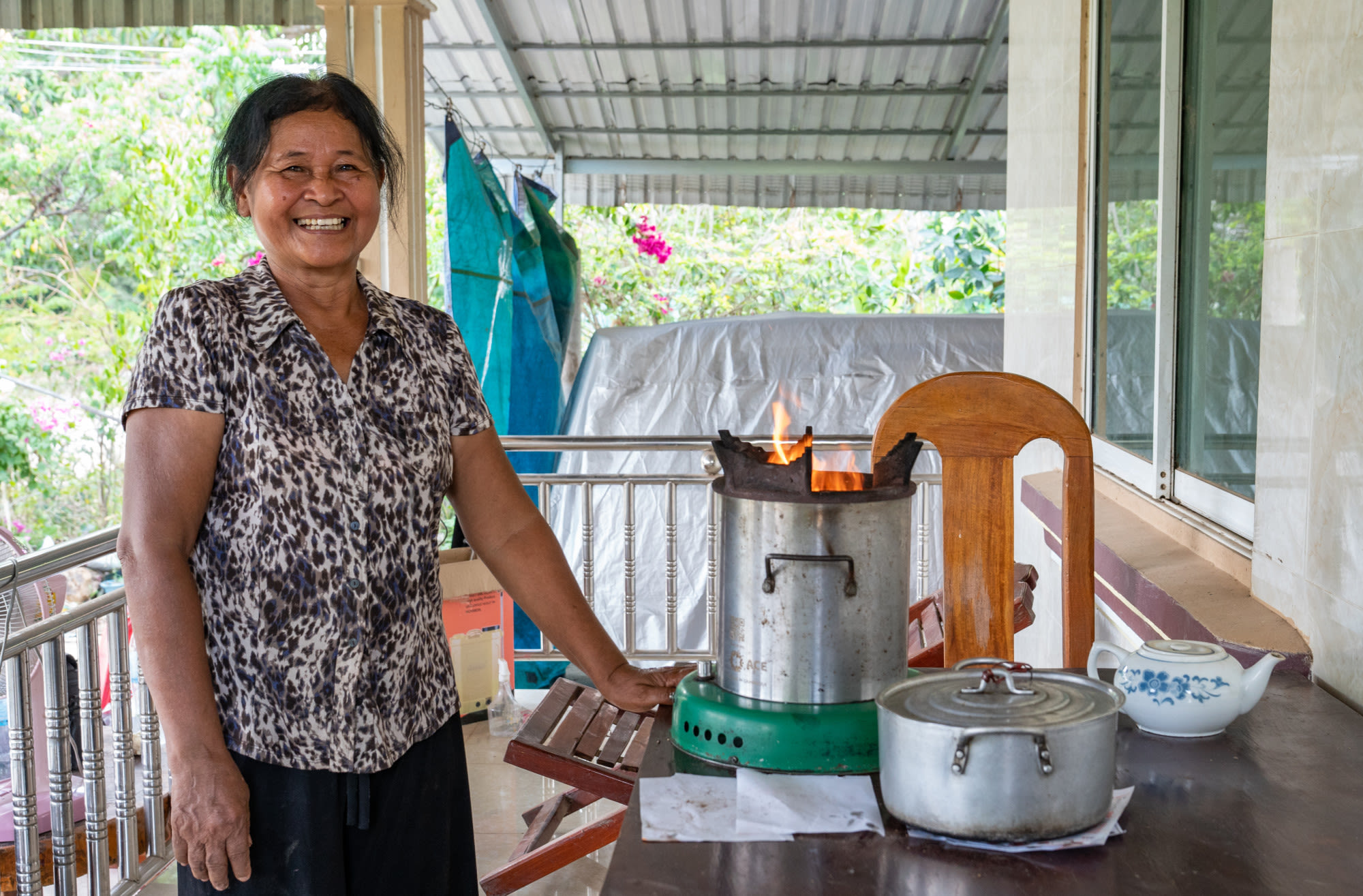 A Kiva loan to Ren helped to purchase the ACE One energy system to access solar power for lighting, charging and cooking.