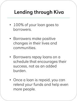 lending through kiva and what it does for borrowers and you.
