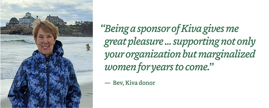 Bev, Kiva donor