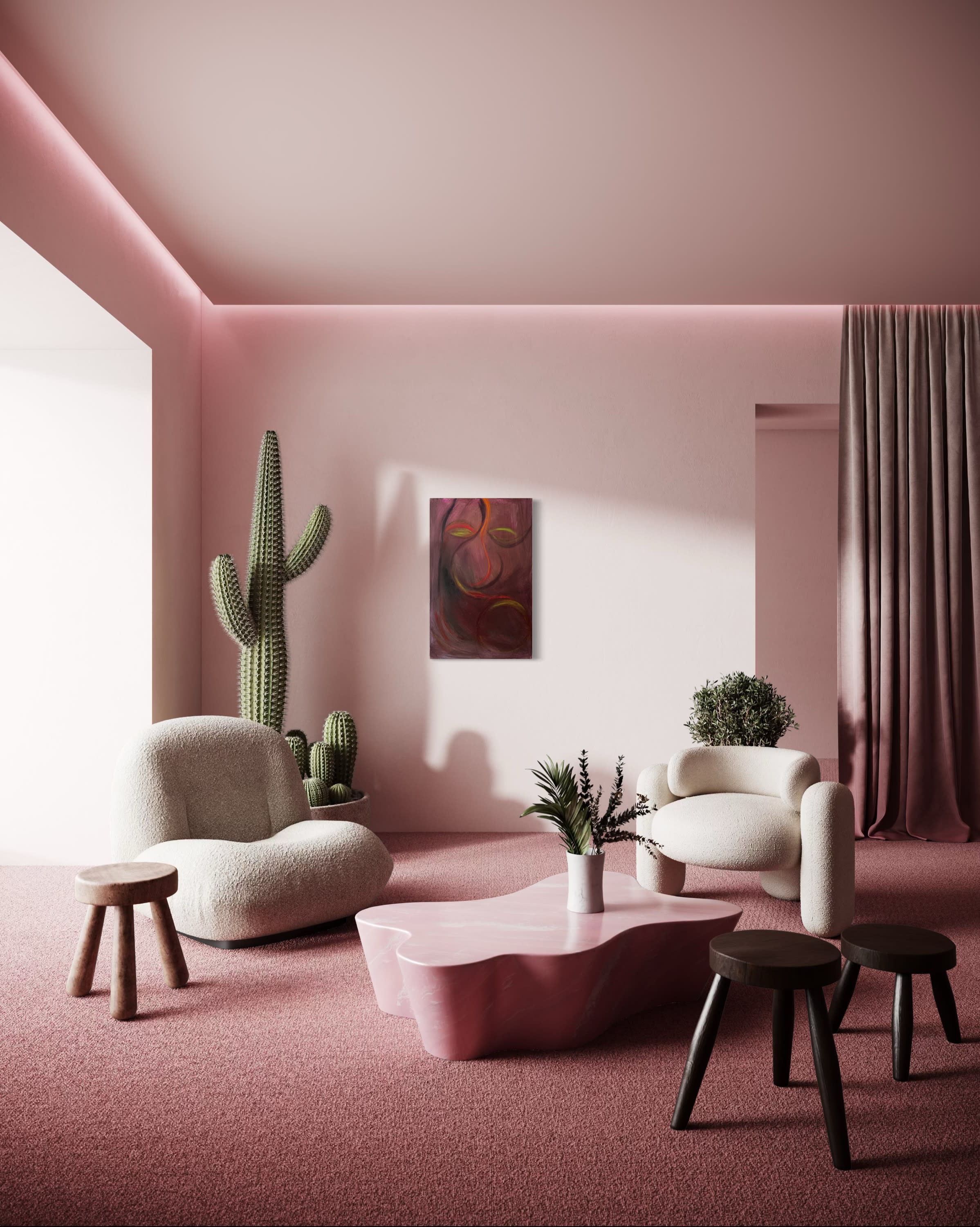 “Smoking the Cyr Wheel” – Original Acrylic Painting on Canvas (24x36)