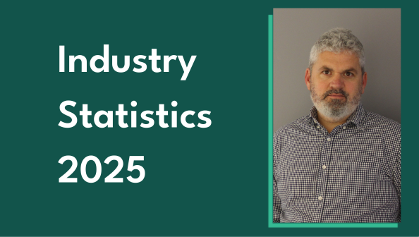 Photo of Gambling Commission Data Analytics Manager Jason Davies alongside the blog title - 'Industry Statistics 2025'