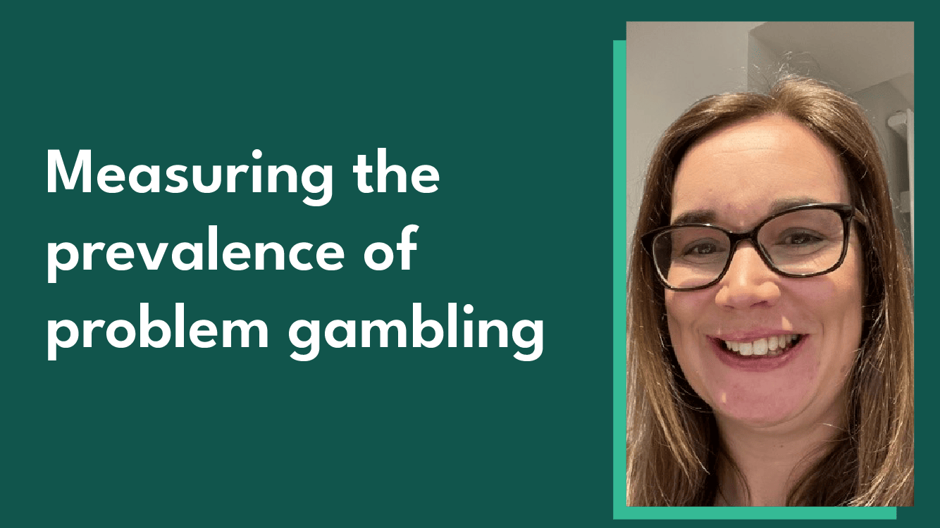 Image of Helen Bryce, Head of Statistics for the Gambling Commission along with the blog title