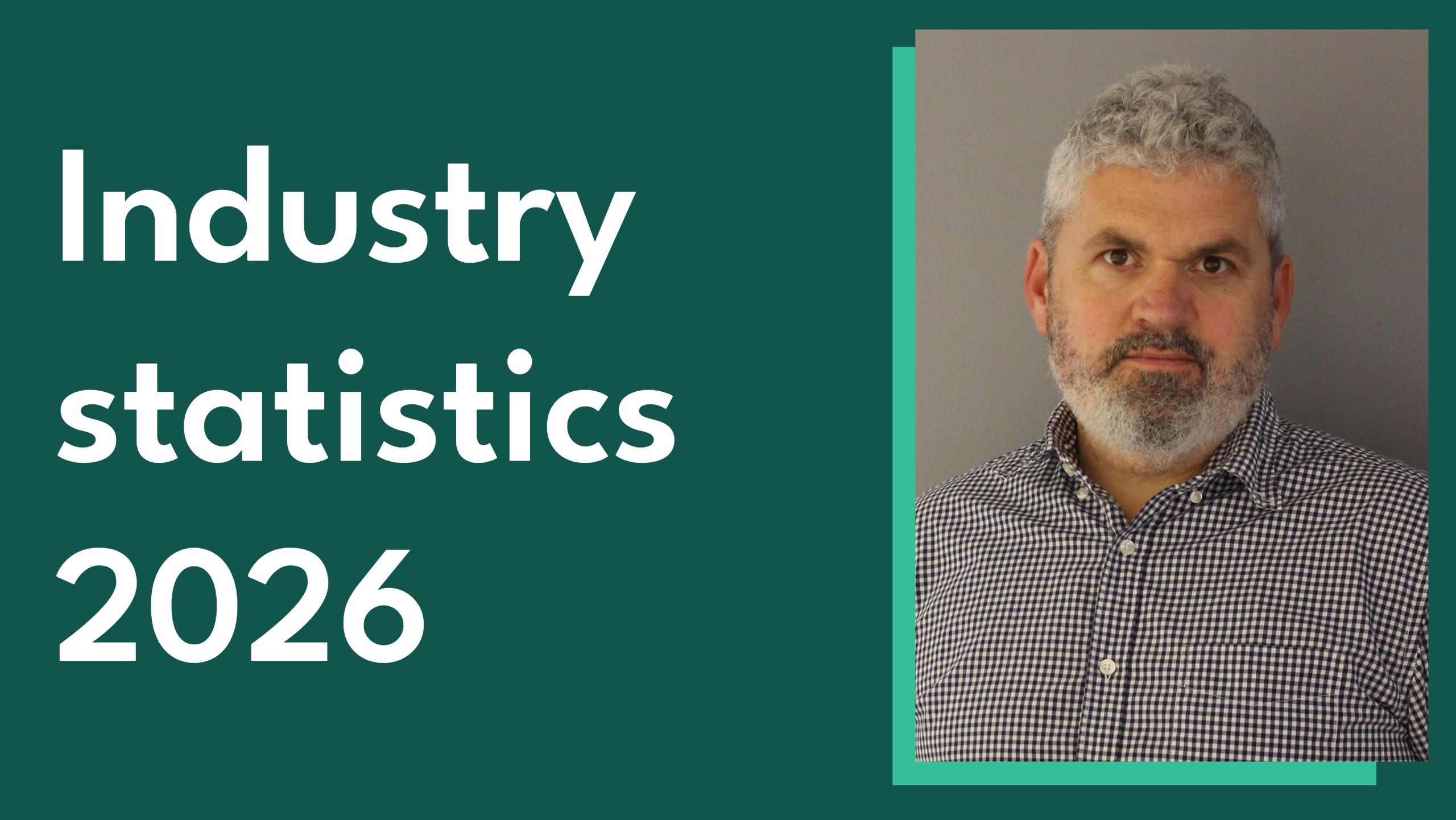 Image of Gambling Commission Data Analytics Manager Jason Davies alongside the blog title - 'Industry statistics 2026'