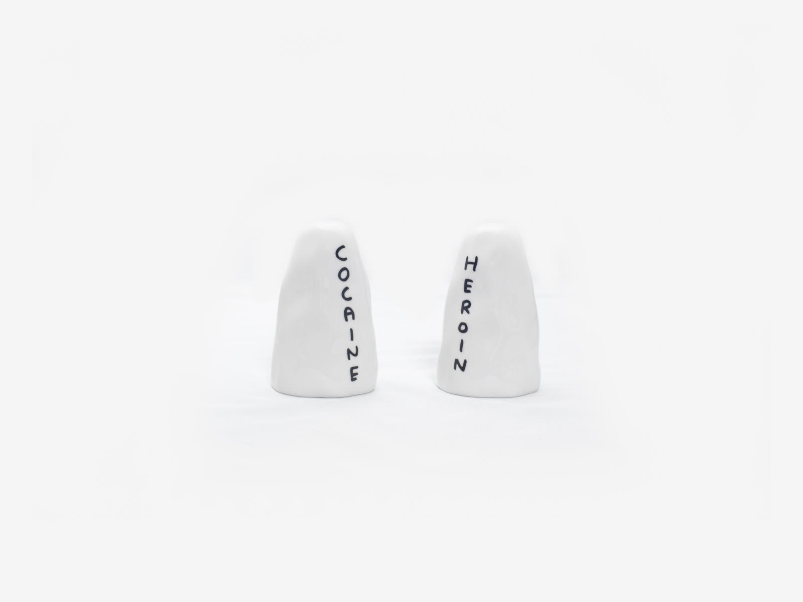 Heroin & Cocaine Salt and Pepper Shakers x David Shrigley