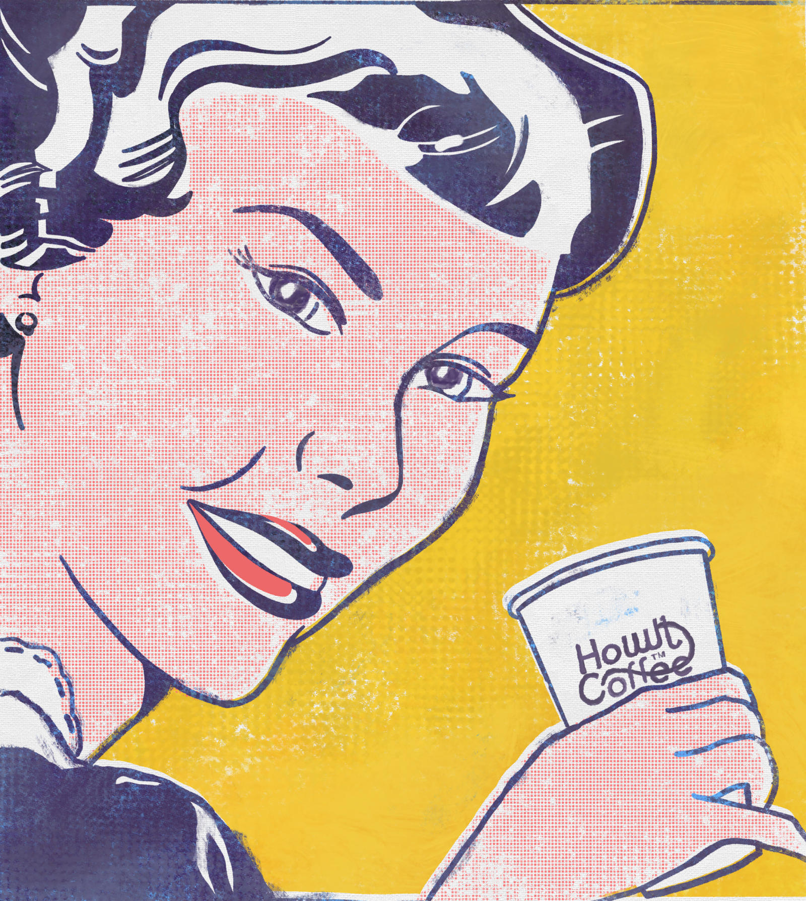 Howlt Coffee and Roy Lichtenstein who is a representative painter of Pop Art 