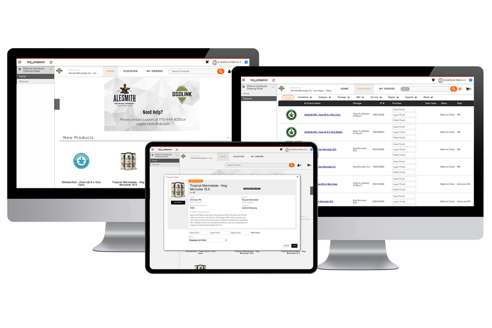 Distributor-Ordering-Portal-Screens