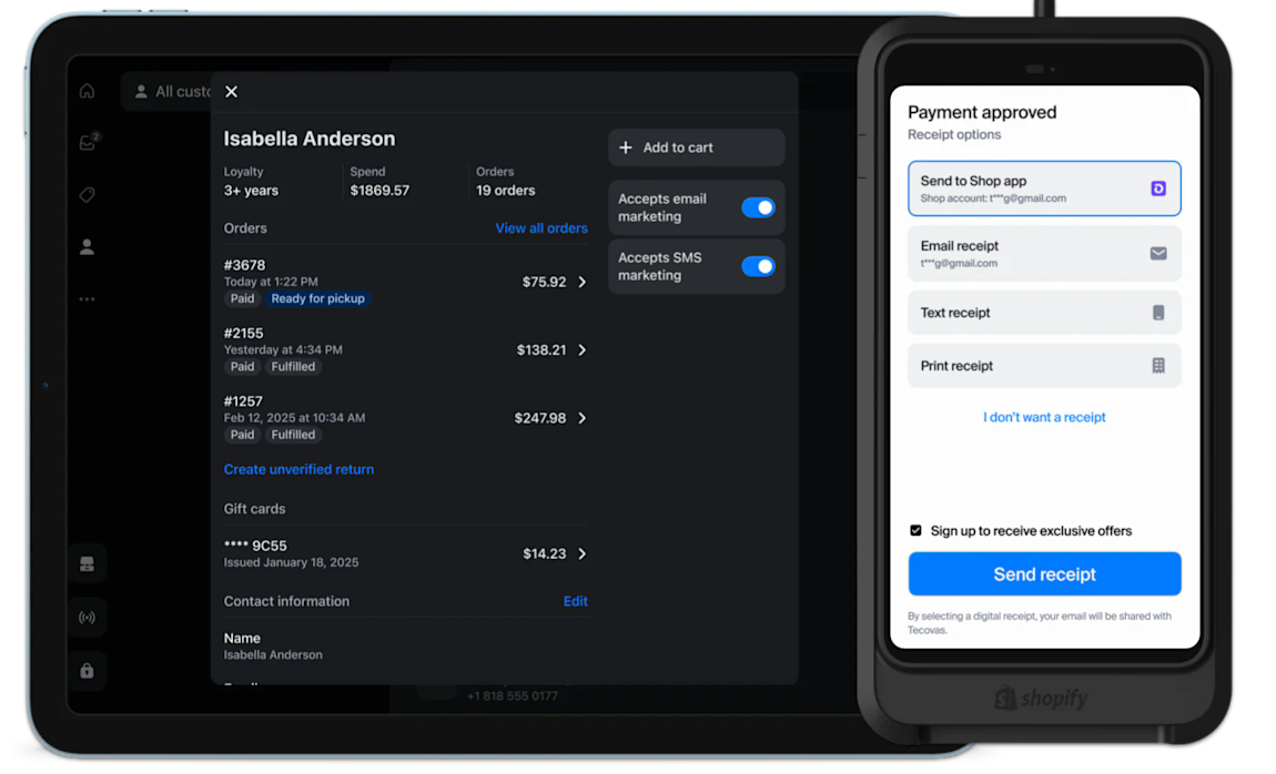 Shopify POS SMS Opt In