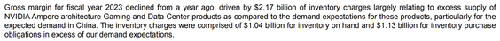 Nvidia small print on gross margin decline