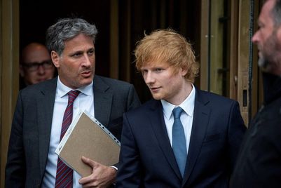 Ed Sheeran talking with lawyers