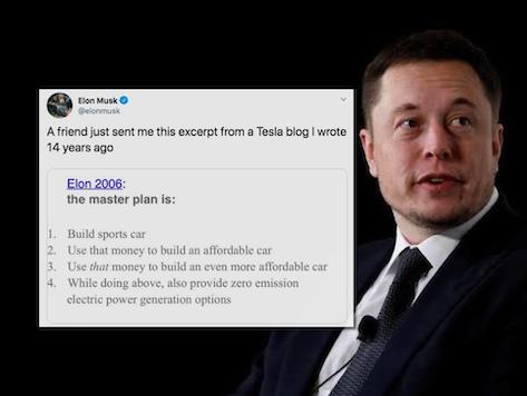 Elon musk blog post tweet