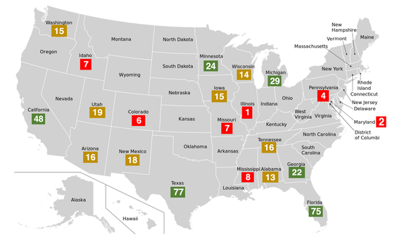 Mister Car Wash advertising efforts in each state