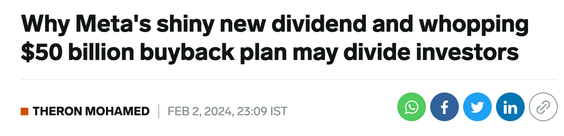 Meta's new dividend and buyback plan headline