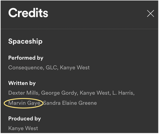 Marvin Gaye credited from Kanye West song