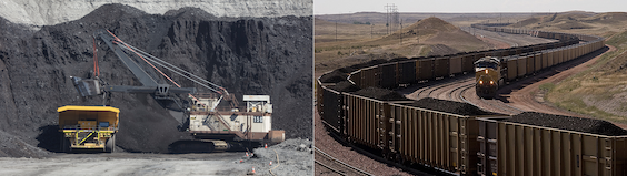 Coal mining and transportation pictures