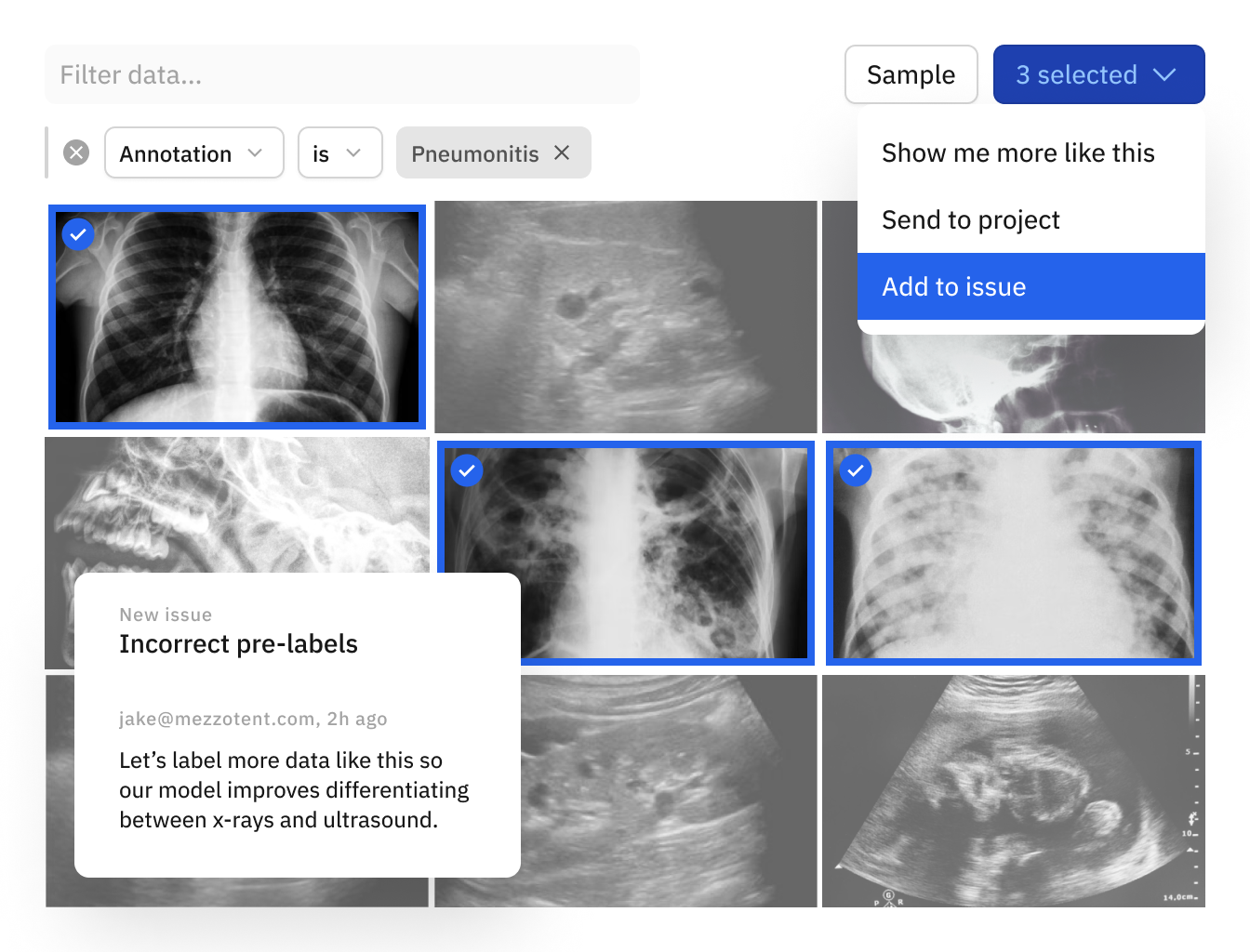 Annotate medical imagery filters toolset