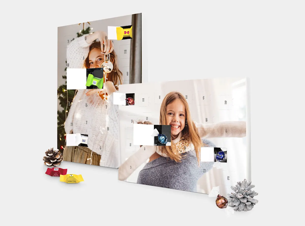Foto-Adventskalender mit Schokolade undefined