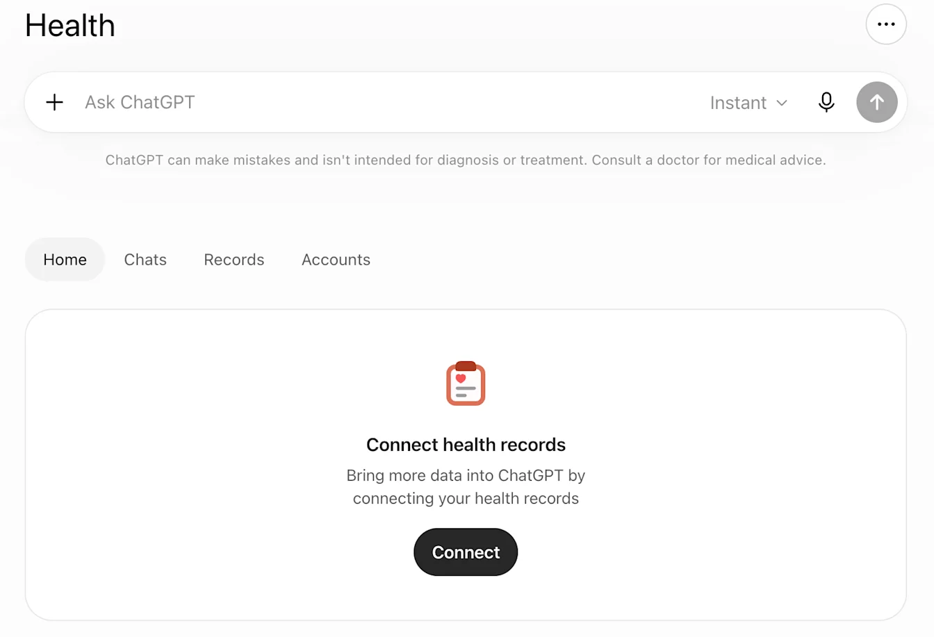 ChatGPT Create project dialog for a project named Health, with Project-only memory selected.