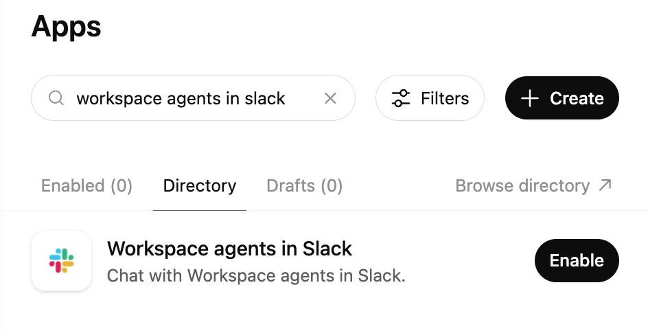 Workspace Agents in Slack - Admin Setup