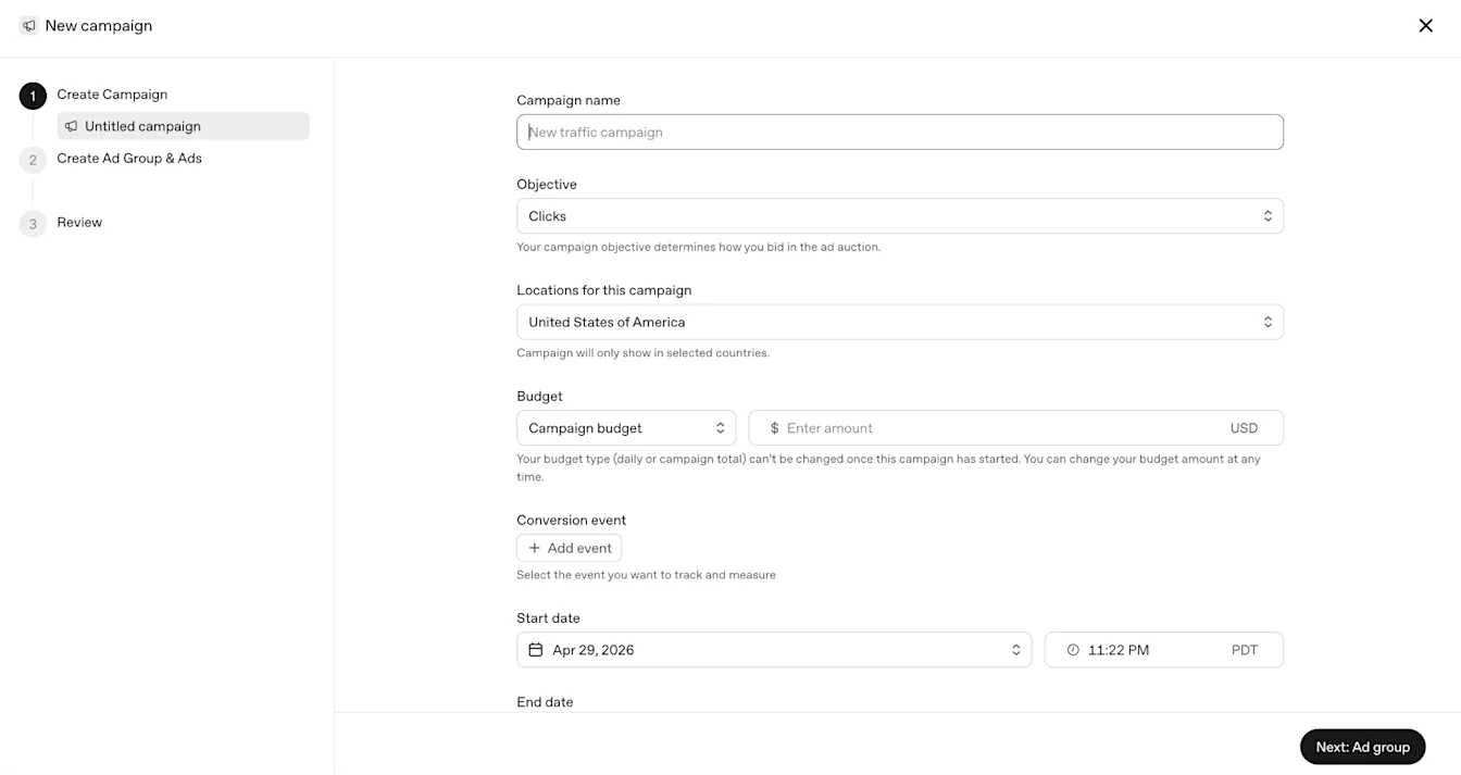 Screenshot from Help Center source article 20001209 showing guided campaign creation in Ads Manager Beta.