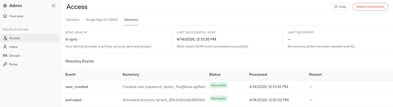Cloud Console M2 - Access page
