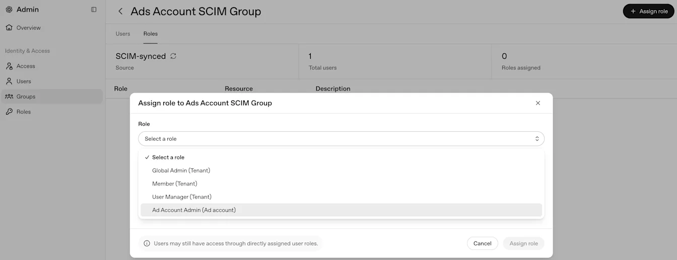 Cloud Console M2 - Assign role to group