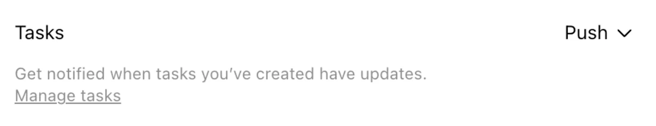 Updating your task notifications