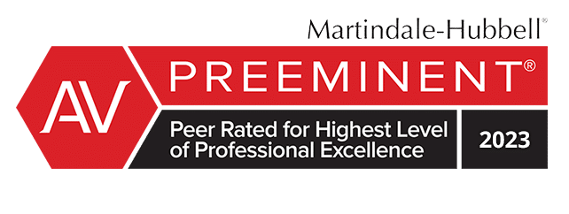 Martindale-Hubble AV Preeminent Lawyer Badge 2023