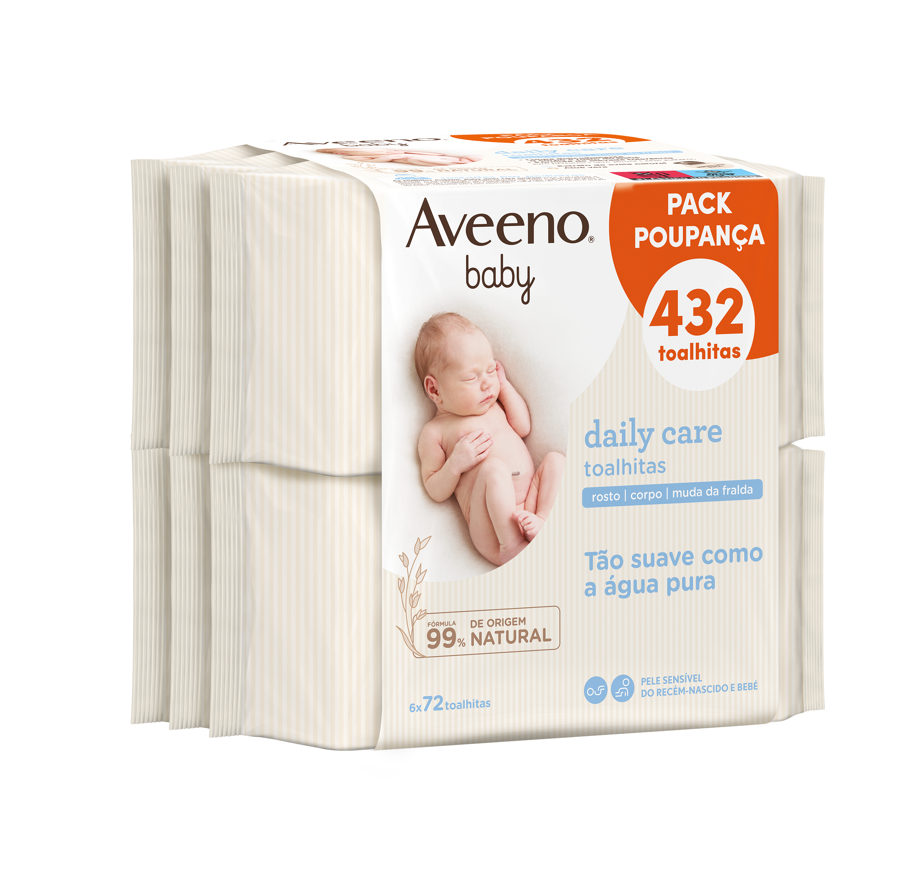 AVEENO® baby Daily Care Toalhitas 6x72 Unidades