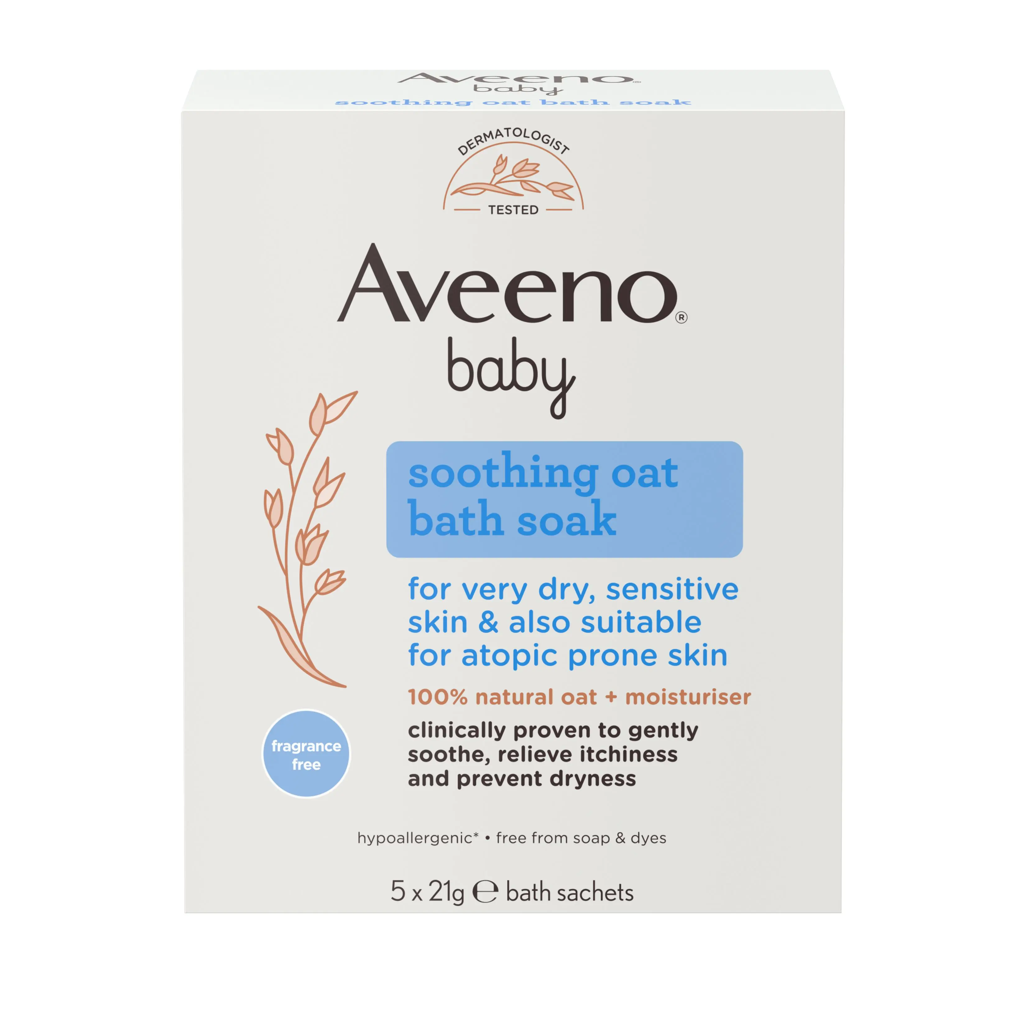 AVEENO® baby Pó de Banho de Aveia Suavizante