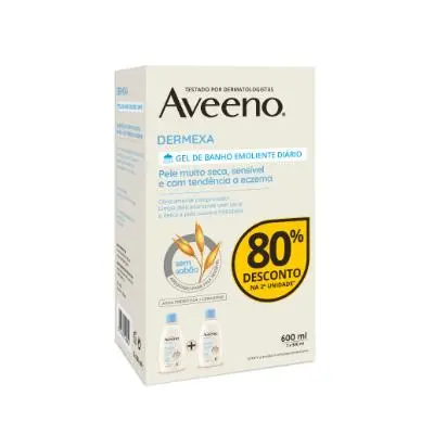 AVEENO® Dermexa Gel de Banho Emoliente Diário Oferta x2