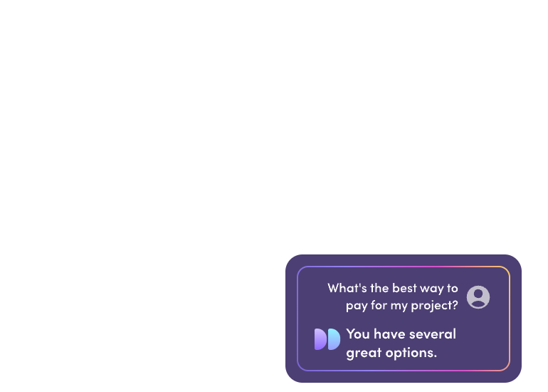 GoodLeap assistant responding to a homeowner’s question about the best way to pay for a home improvement project.