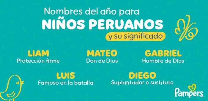 Nombres del año para niños peruanos