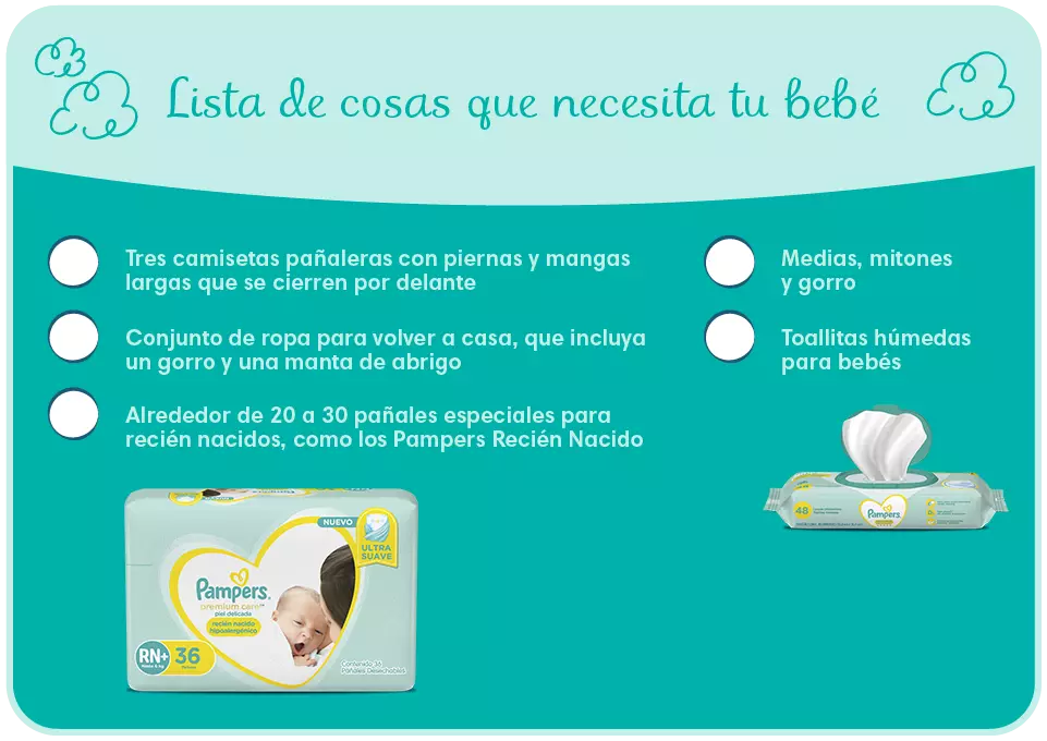 Qué llevar en el bolso del bebé para el hospital | Pampers® Perú