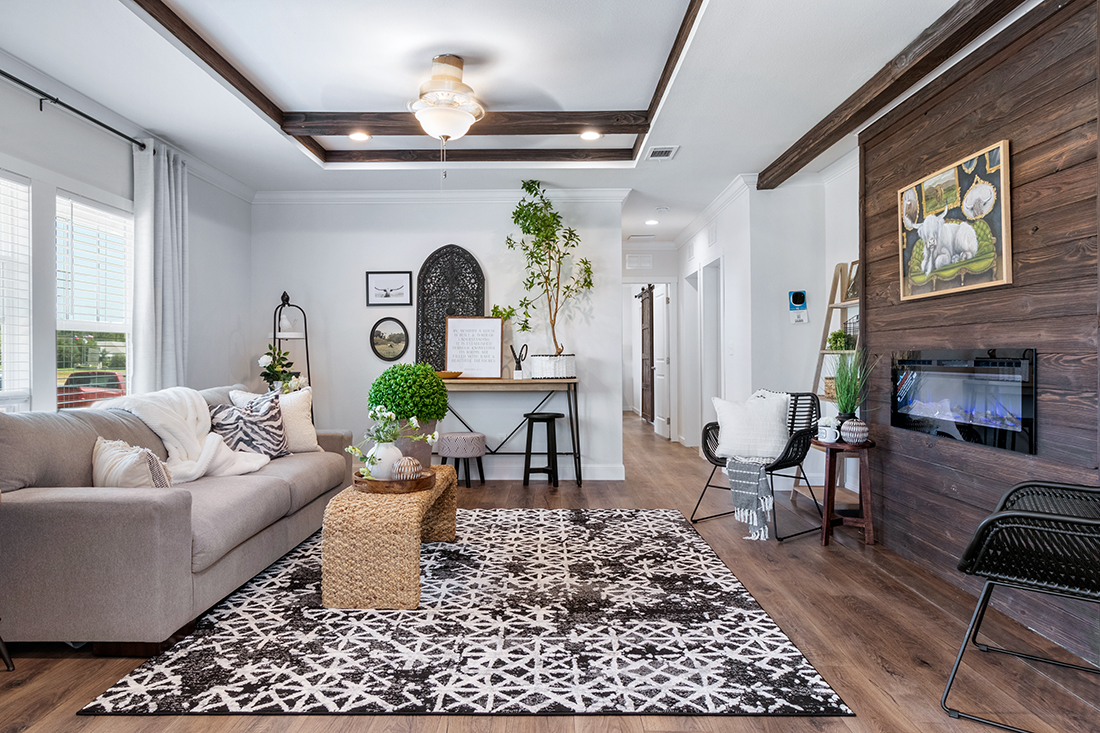 Living room of a Sedona model built by Waco II