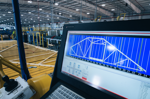 Computer screen with CAD drawing