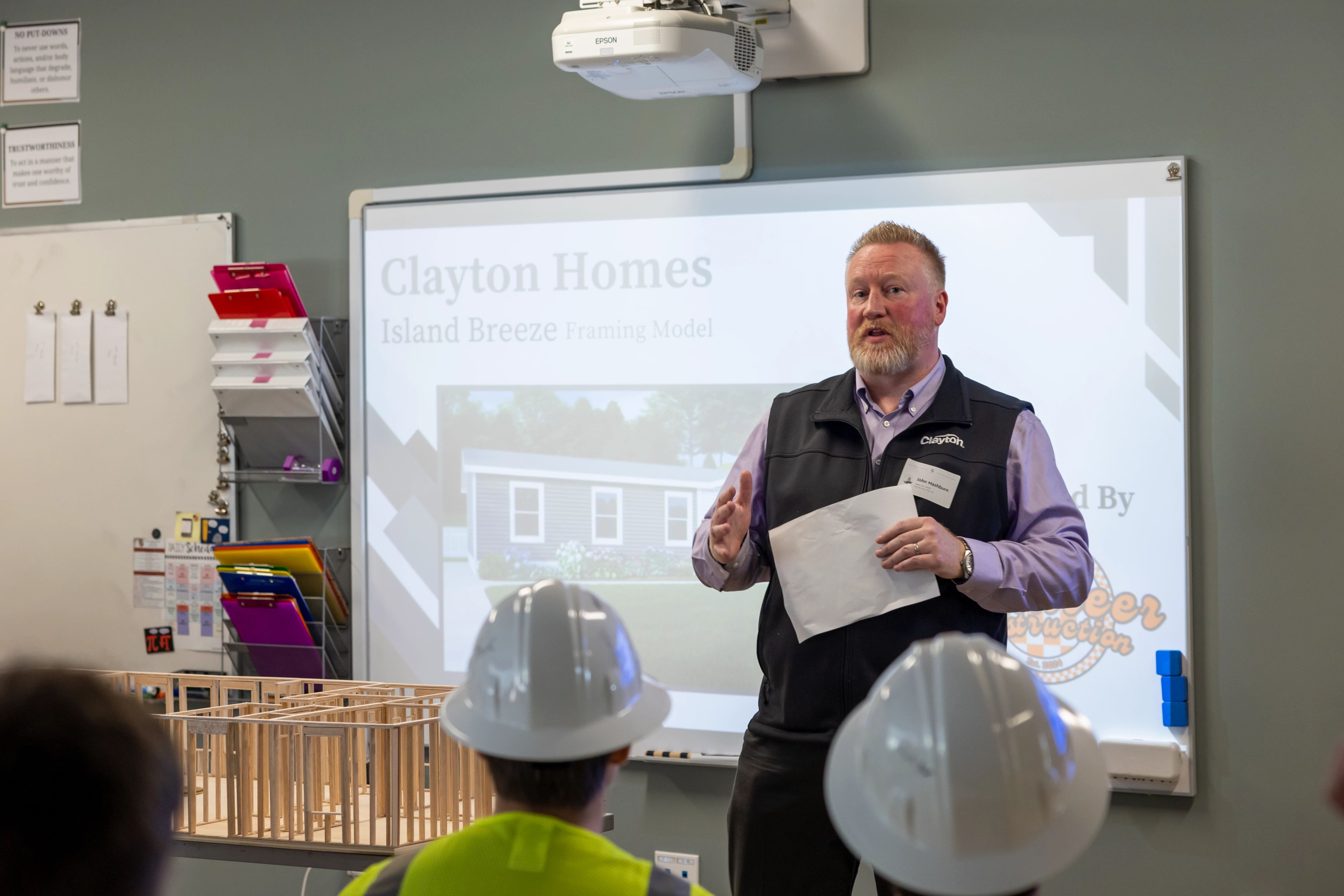 Clayton team member John Mashburn teaches Clayton-Bradley Academy students