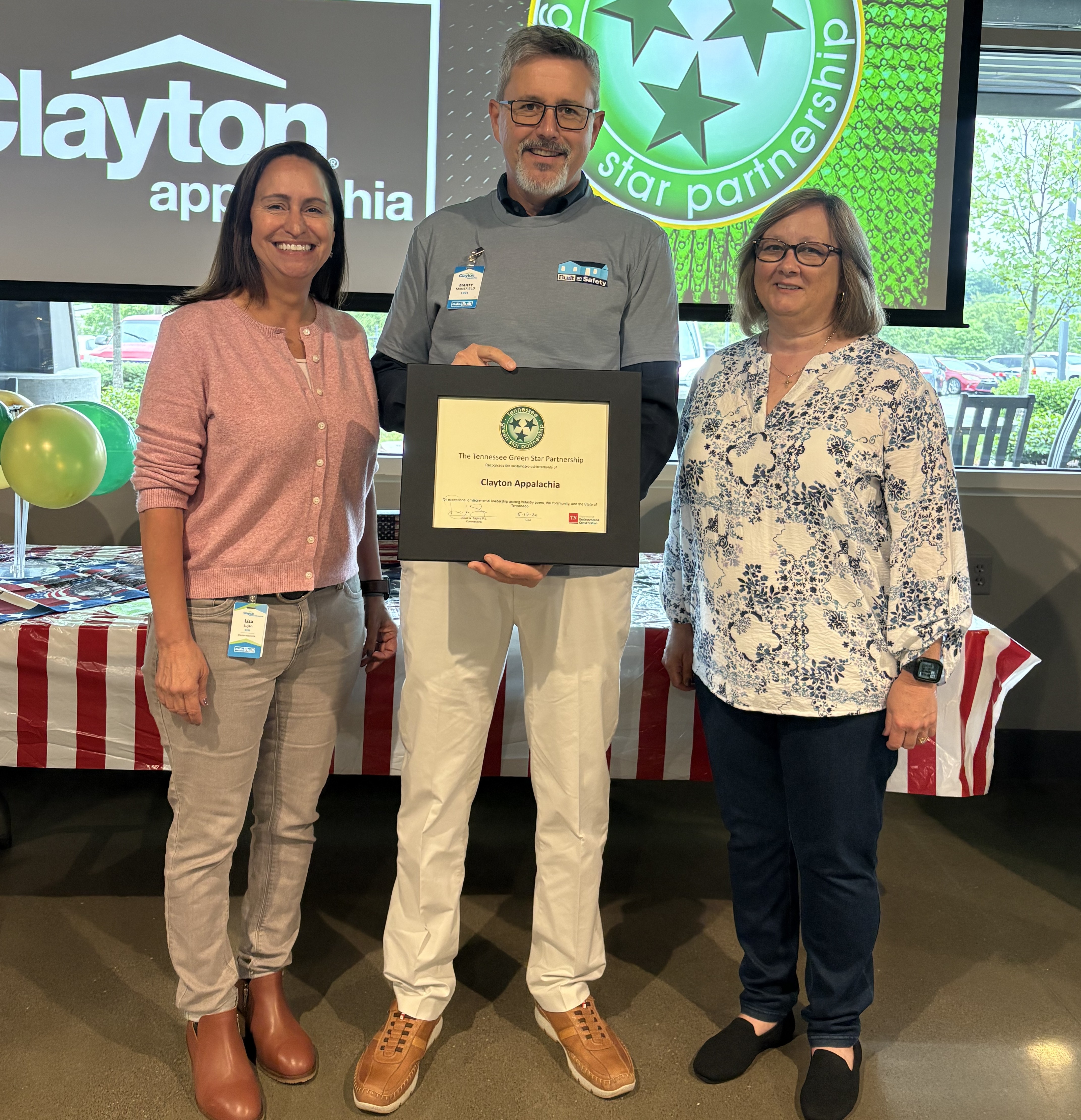 Clayton Appalachia Celebrates Tennessee Green Star Partnership