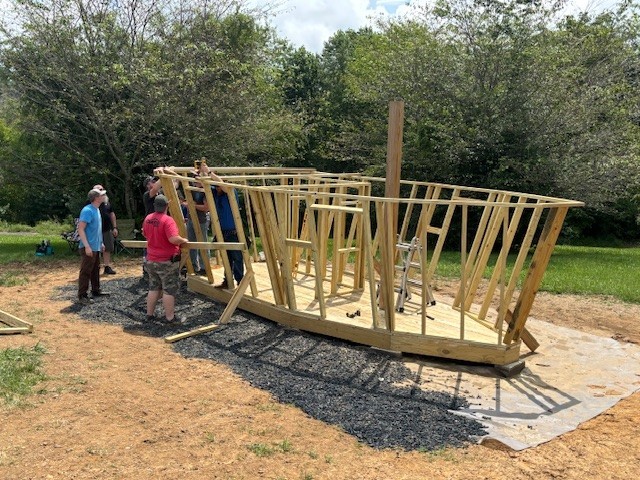 pirate ship under construction