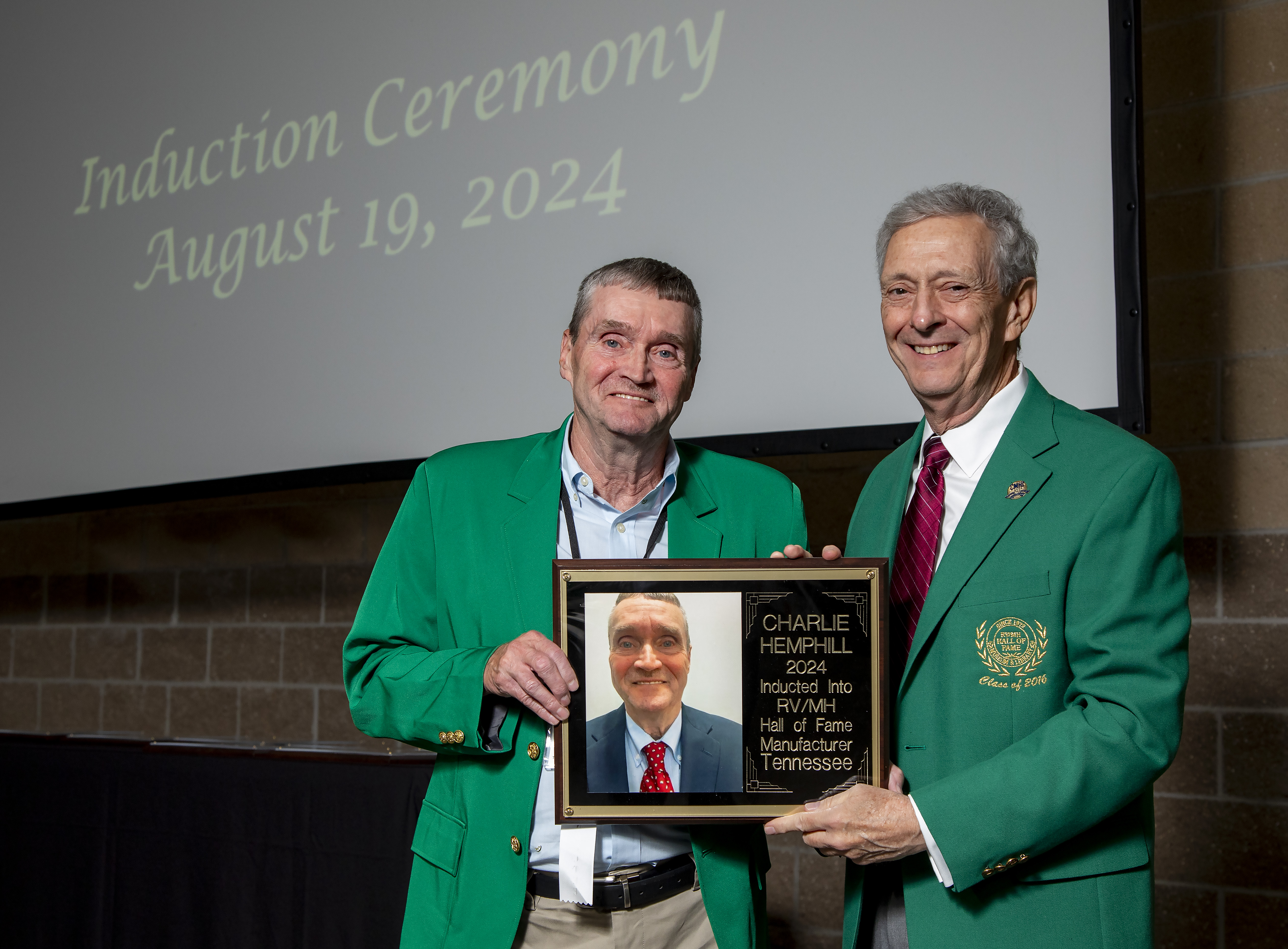 Hemphill receiving award