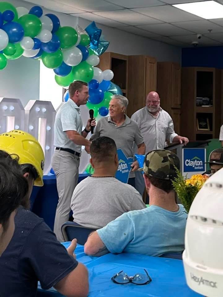 Matt Portman presents key to Steve Ross