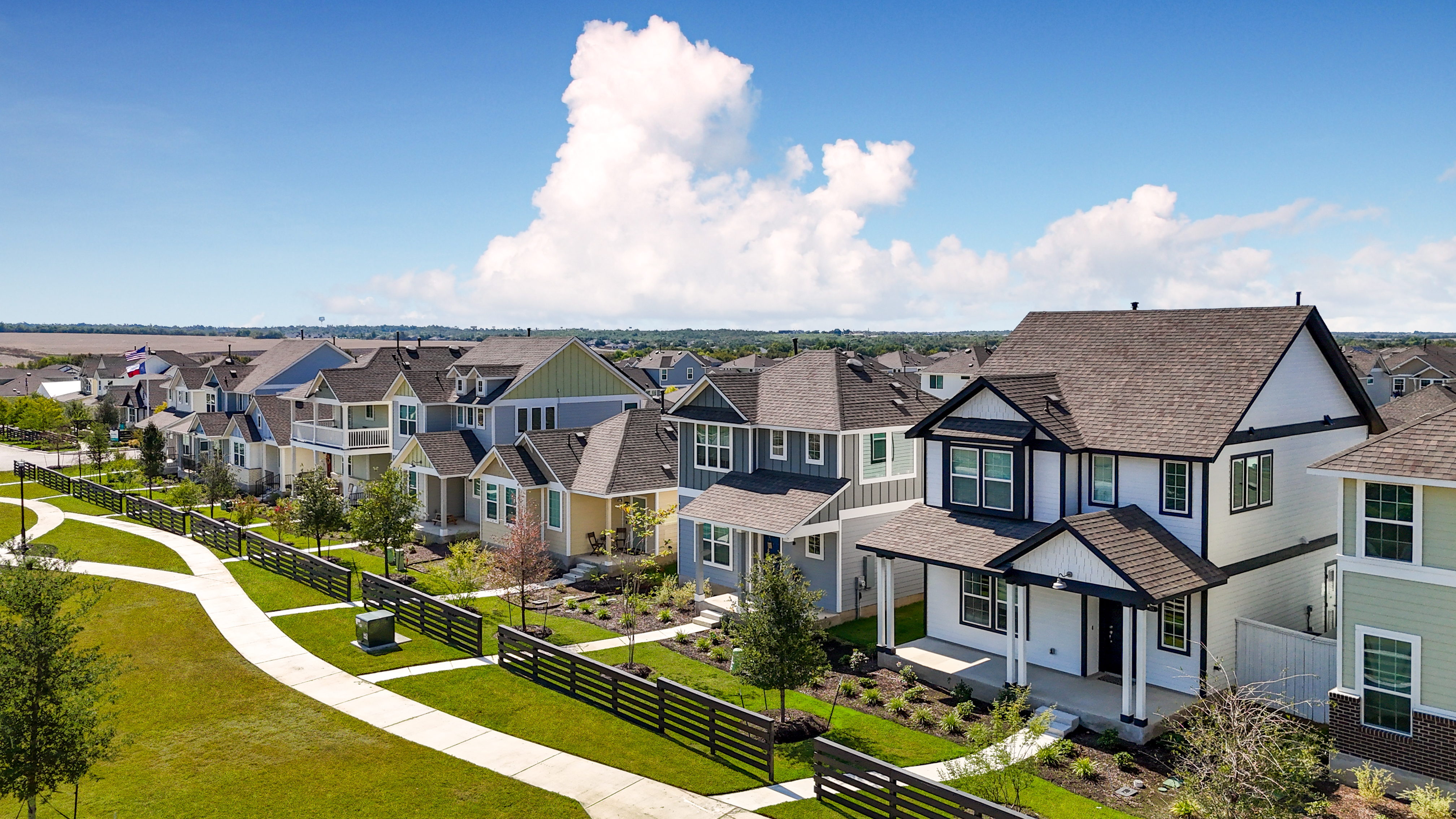 Brohn Homes - aerial of Harvest Ridge community