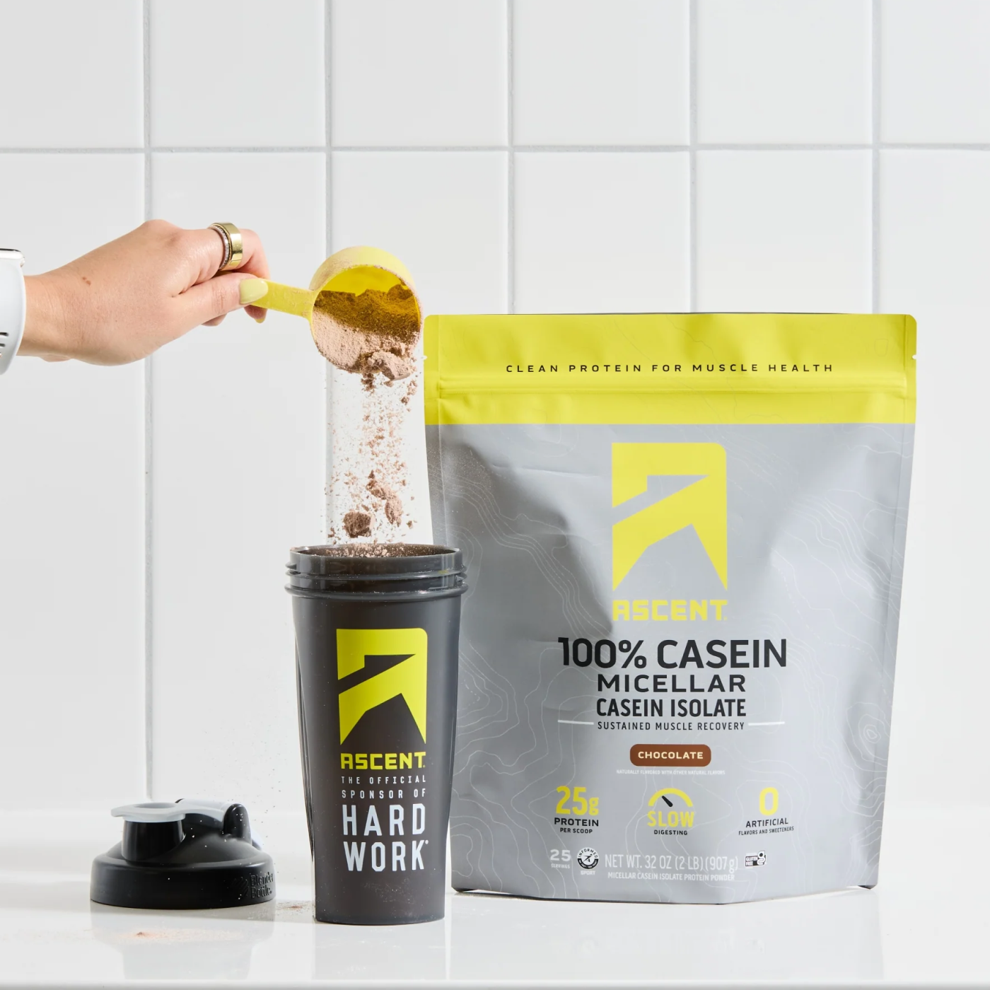 Ascent Micellar Casein Protein Powder | Slow Release Overnight