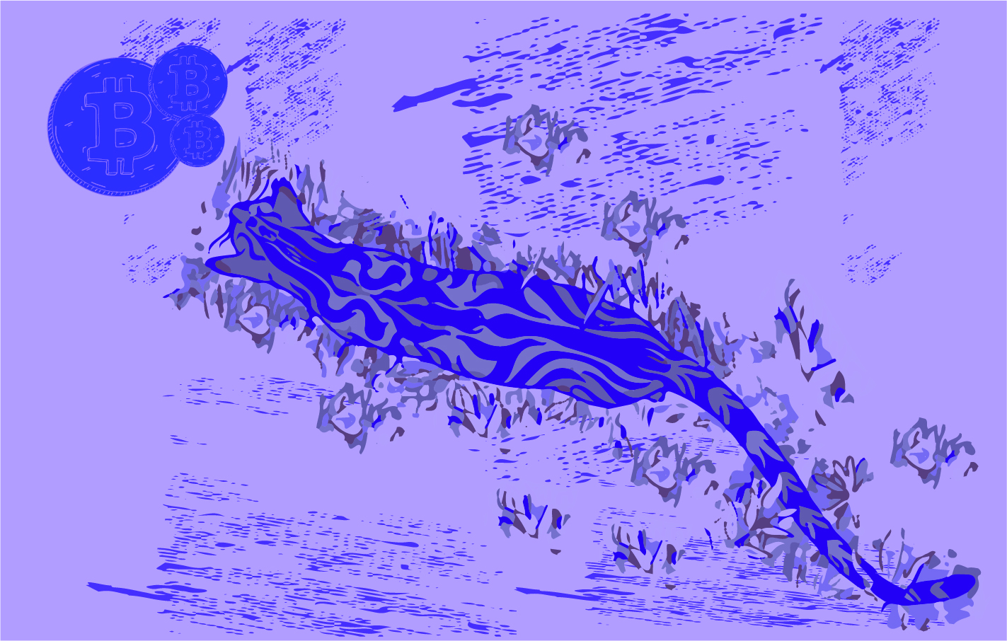 cat ilustration bitcoin cripto
