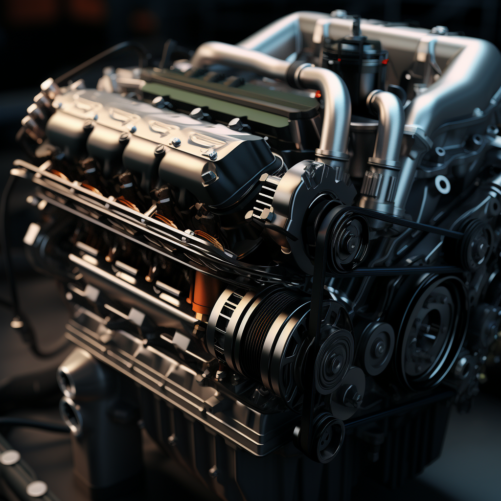 Close of up view of the e39 m5 s62 motor 