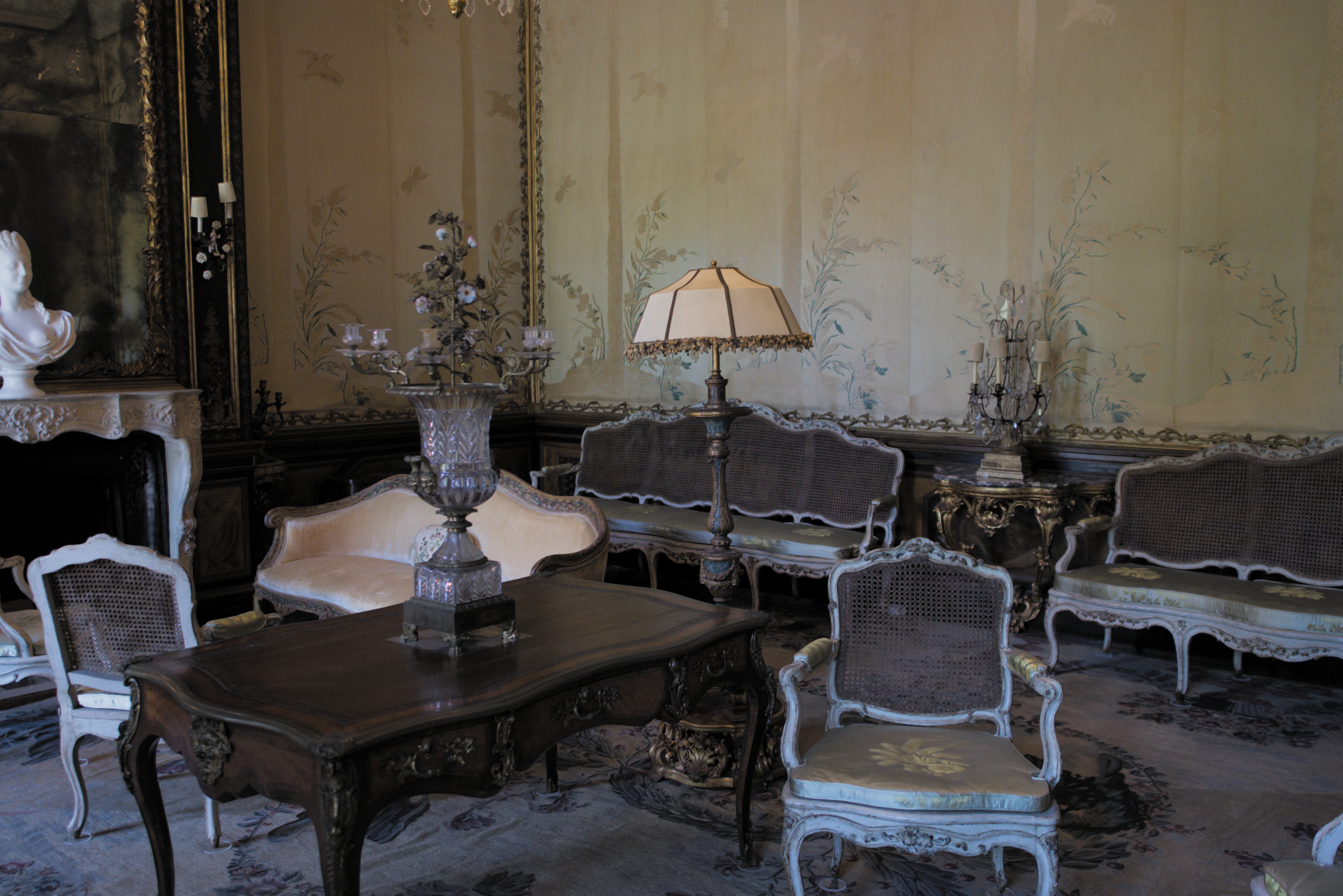 One of the rooms on the first floor of the villa