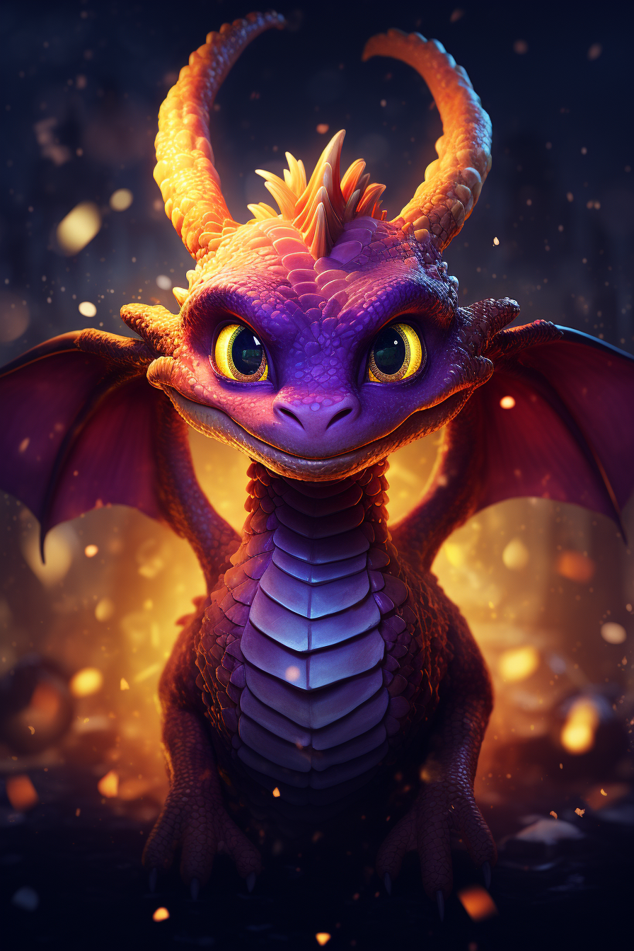 Intricate design of Spyro 