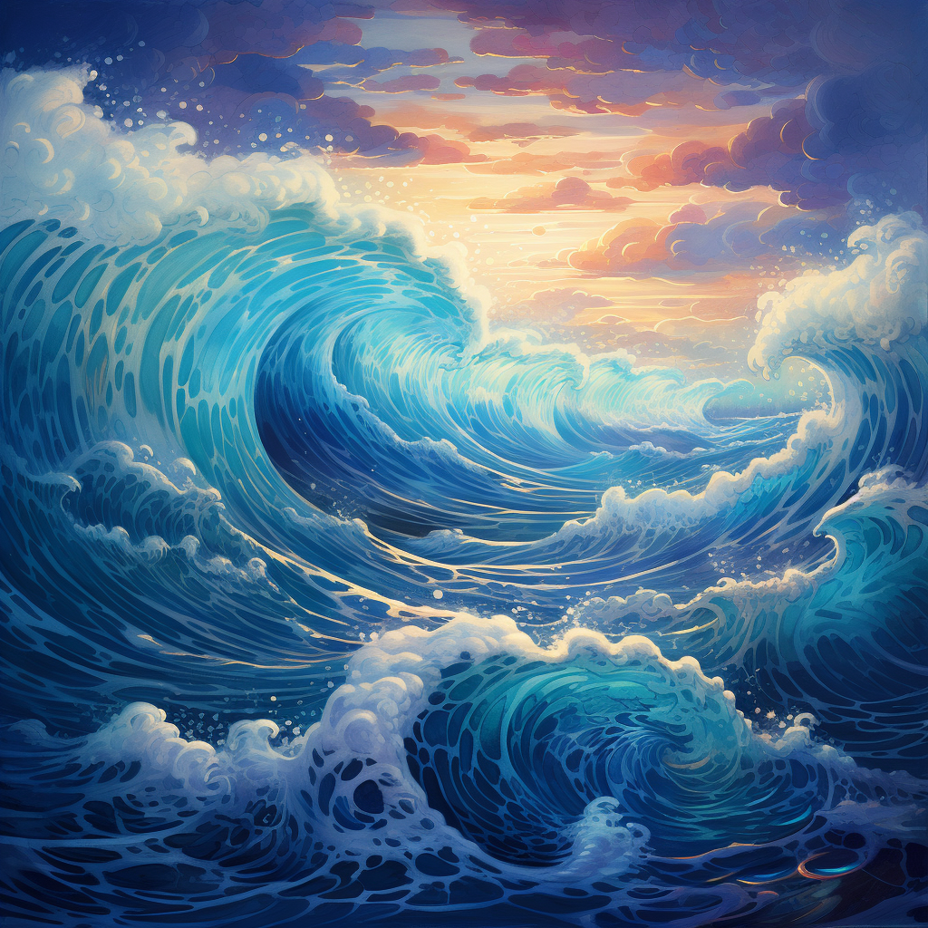 Beautiful ocean waves 